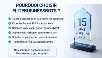 Dashboard d’agents IA EliteBusinessBots